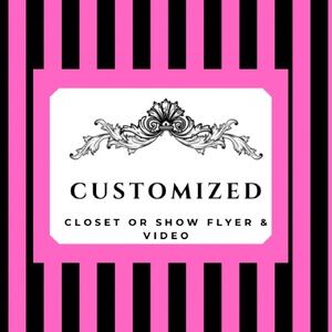 𝐅𝐔𝐋𝐋𝐘 𝐂𝐔𝐒𝐓𝐎𝐌𝐈𝐙𝐄𝐃 CLOSET FLYER AND 15 SEC. VIDEO- 𝐎𝐑𝐃𝐄𝐑 𝐓𝐎𝐃𝐀𝐘!